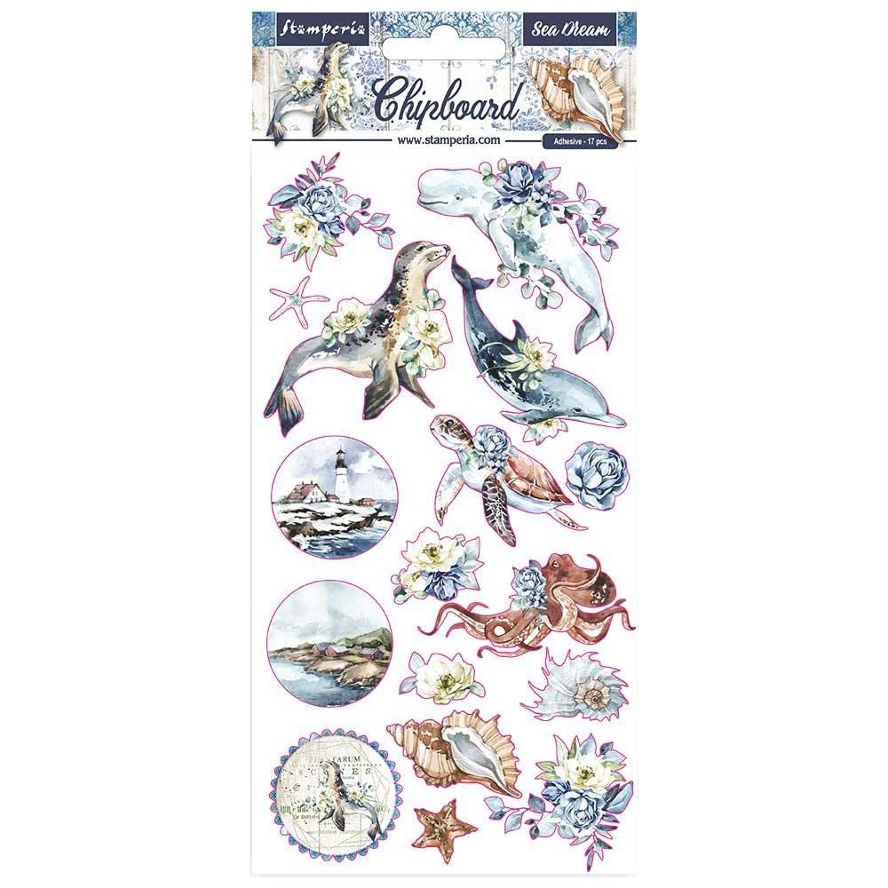 STAMPERIA INTERNATIONAL, KFT Stamperia-Chipboard -Sea Dream, Multicoloured, One Size