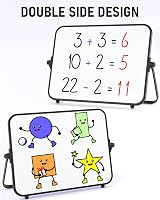 Nicpro Dry Erase Small Whiteboard A4 Double Sided Magnetic with Stand 21x30cm view 4