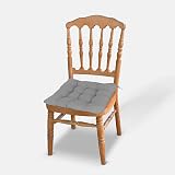 Holdfiturn Grey Seat Pads 40x40cm Cushions with Ties for Dining Chairs view 4