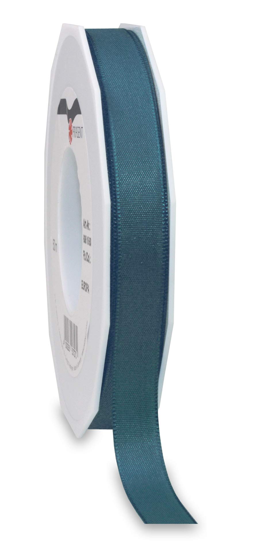 Präsent - Europa Taffeta Ribbon Petrol 15 mm Width, 50 m Length