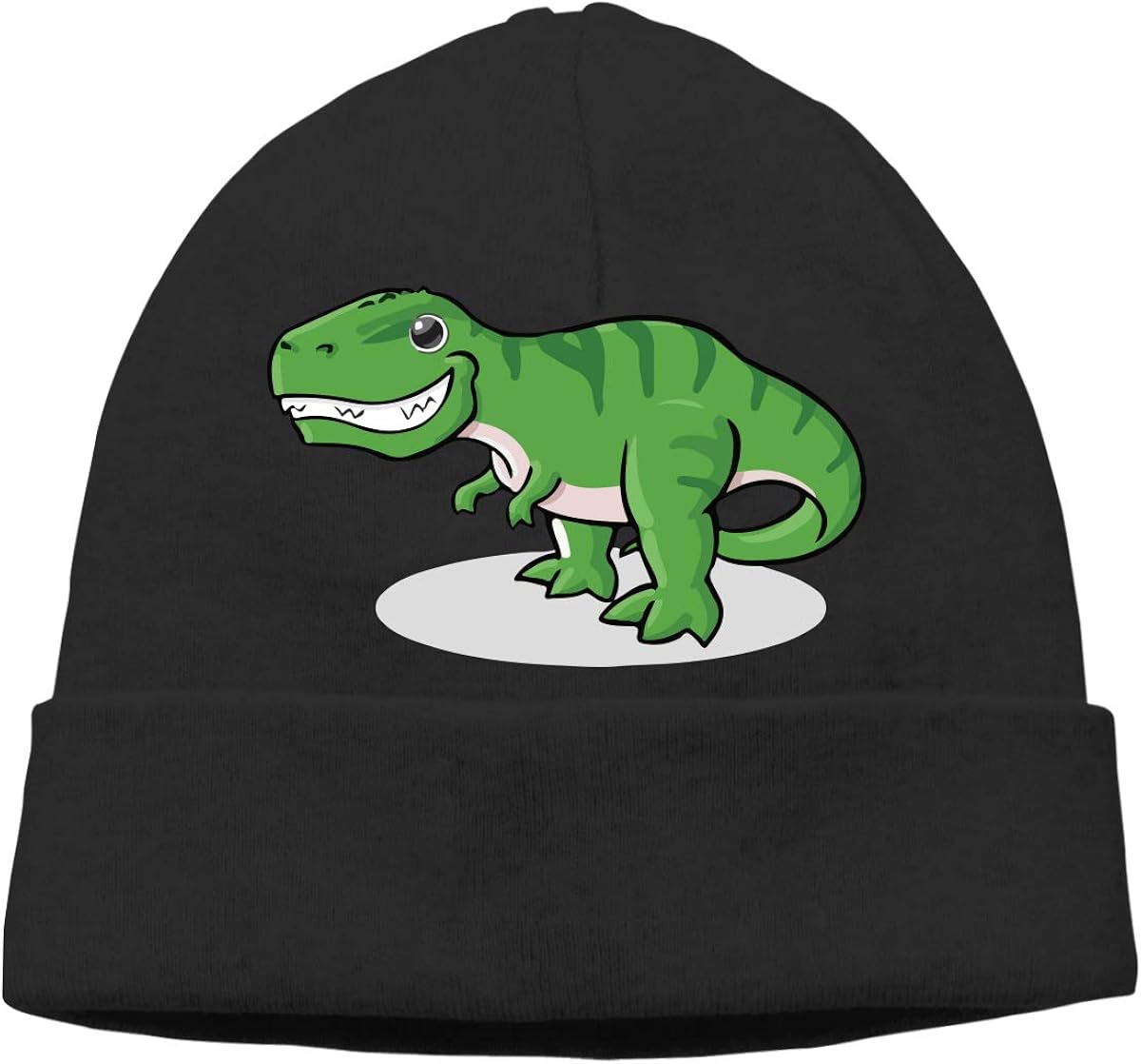 T Rex Cartoon Warm Stretchy Solid Daily Skull Cap Knit Wool Beanie