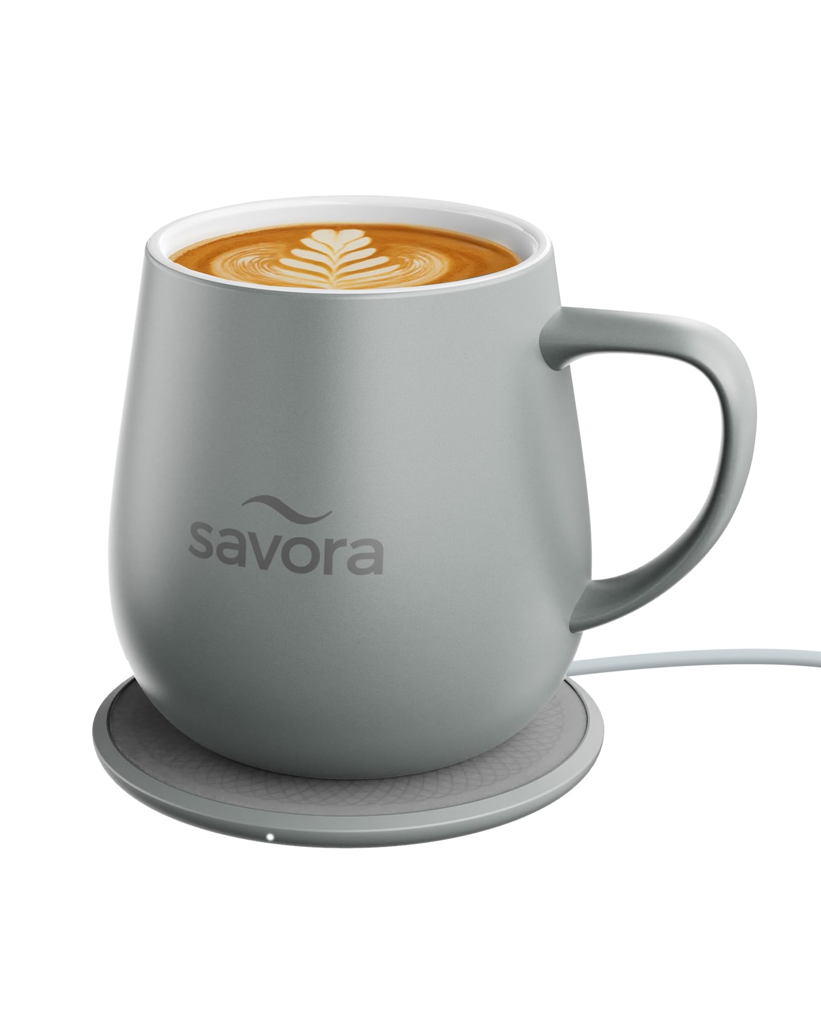 Photo 1 of 12oz IntelliHeat™ Coffee Mug | Barista’s Choice | Exclusive Wireless SmartSense Pad | Maintains Perfect 135°F | Hand-Crafted Ceramic Mug & Lid | Great for Tea Drinkers | Backed for Life - Grey