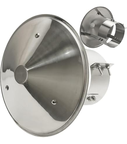 Plaques de couvercle de plomberie, capuchon trou la cheminée, 150 mm (6 pouces) Couvrette trou conduite en acier inoxydable épaississant, Bouchon tuyau poêle rond réglable réglable