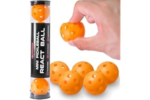 PIKKOFUN React Mini Pickleball Training Balls, 5 Pack Small Quiet Training Balls, Practice Aids for Drills, Paddle Control, W