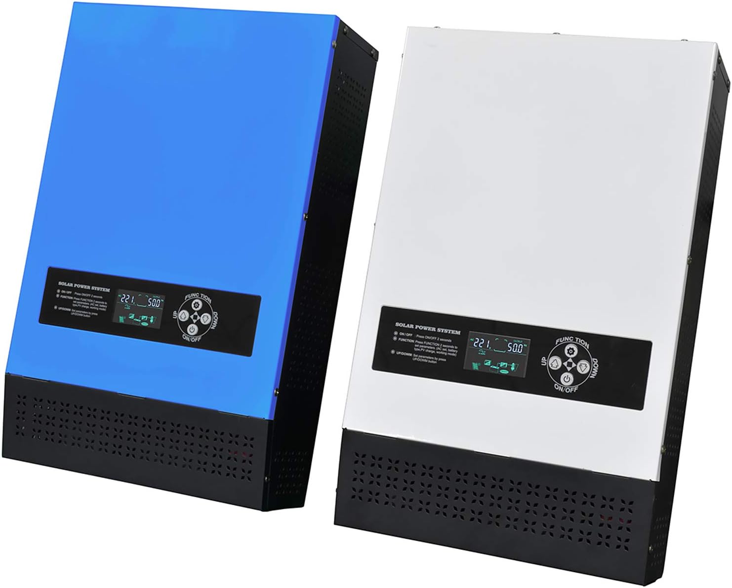 WZRELB Power Inverter with Charger Built-In MPPT/PWM Solar Controller Pure Sine Wave 24v dc to ac 220v 3000W Peak 9000W (3000W 24V 220V)