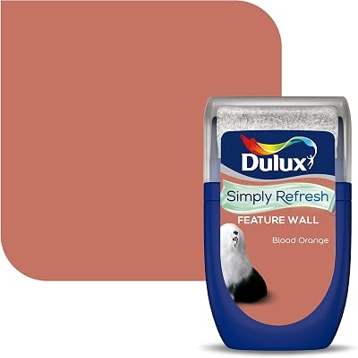 Dulux Simply Refresh Blood Orange Feature Wall Paint Tester 30ml Matt Emulsion