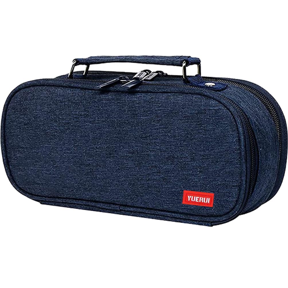 YOULIKE Large Capacity Pencil Case - Big Storage Pen Case with Compartments for Office College School - Pen Bag Pencil Pouch Stationery Organizer Box for Girls Boys Teen Adults (Navy)