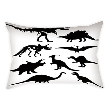 Microfiber Throw Pillow Cushion Cover Dinosaur Prehistoric