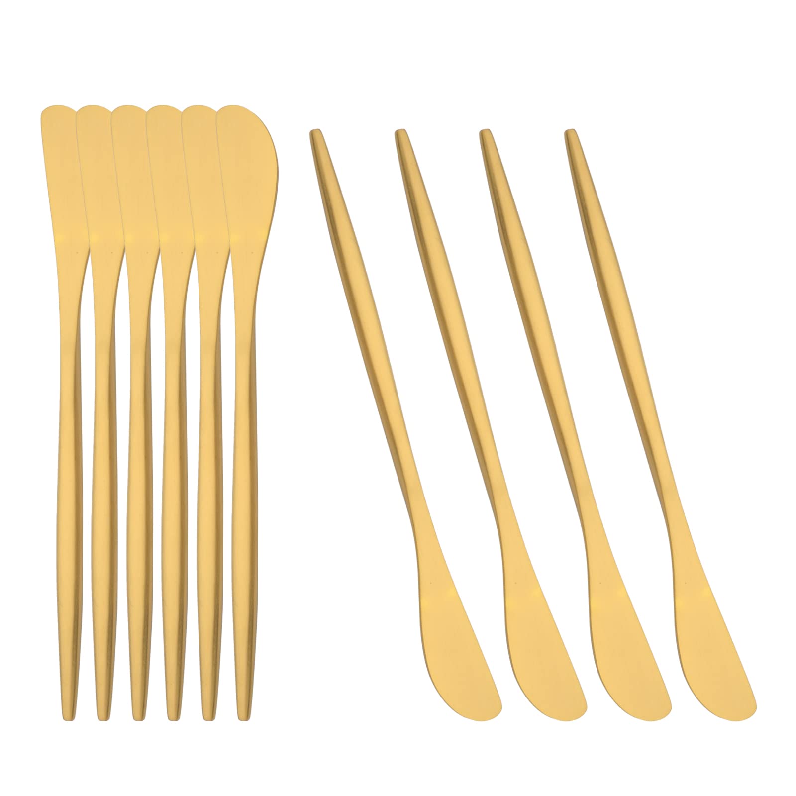 Photo 1 of 10 Pack Gold Cheese Spreader Knife, Uniturcky Stainless Steel Butter Spreader, 6.9 inches, Condiment Knives for Peanut Sandwich Cream Breakfast Dessert, Matte Serving Utensils