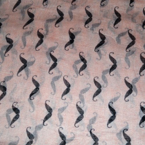 SCARF_TRADINGINC Mustache Infinity Loop Scarf Wrap (Rose)