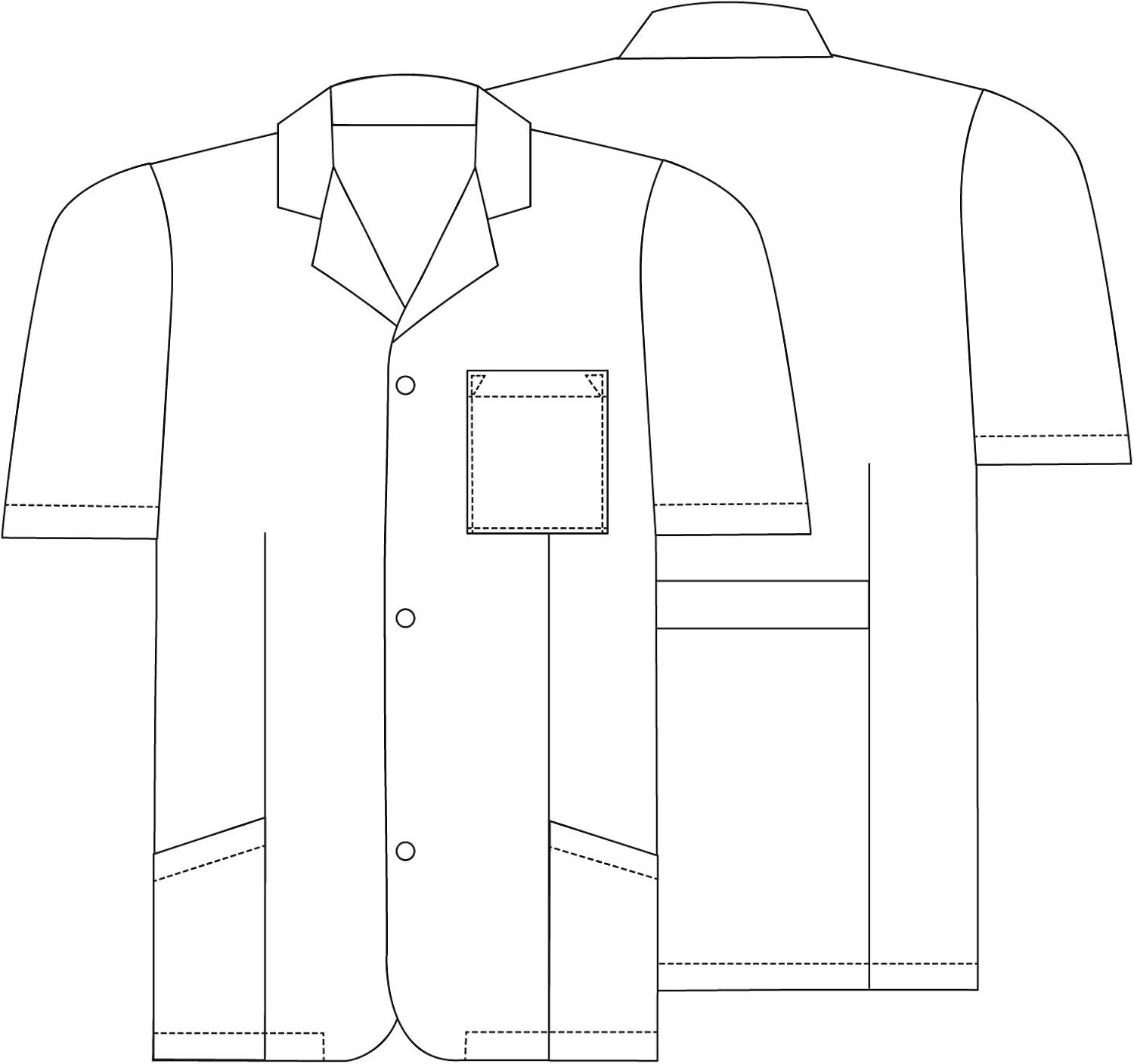 Adar Universal Unisex Lab Coats - Short Sleeve 31" Consultation Lab Coat: Clothing