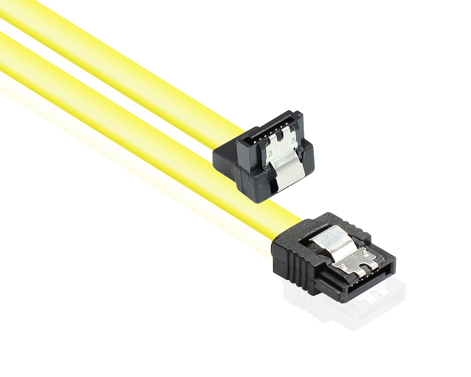 Good Connections Premium SATA SSD HDD Cable with Locking Key Safe yellow yellow 0.5 m