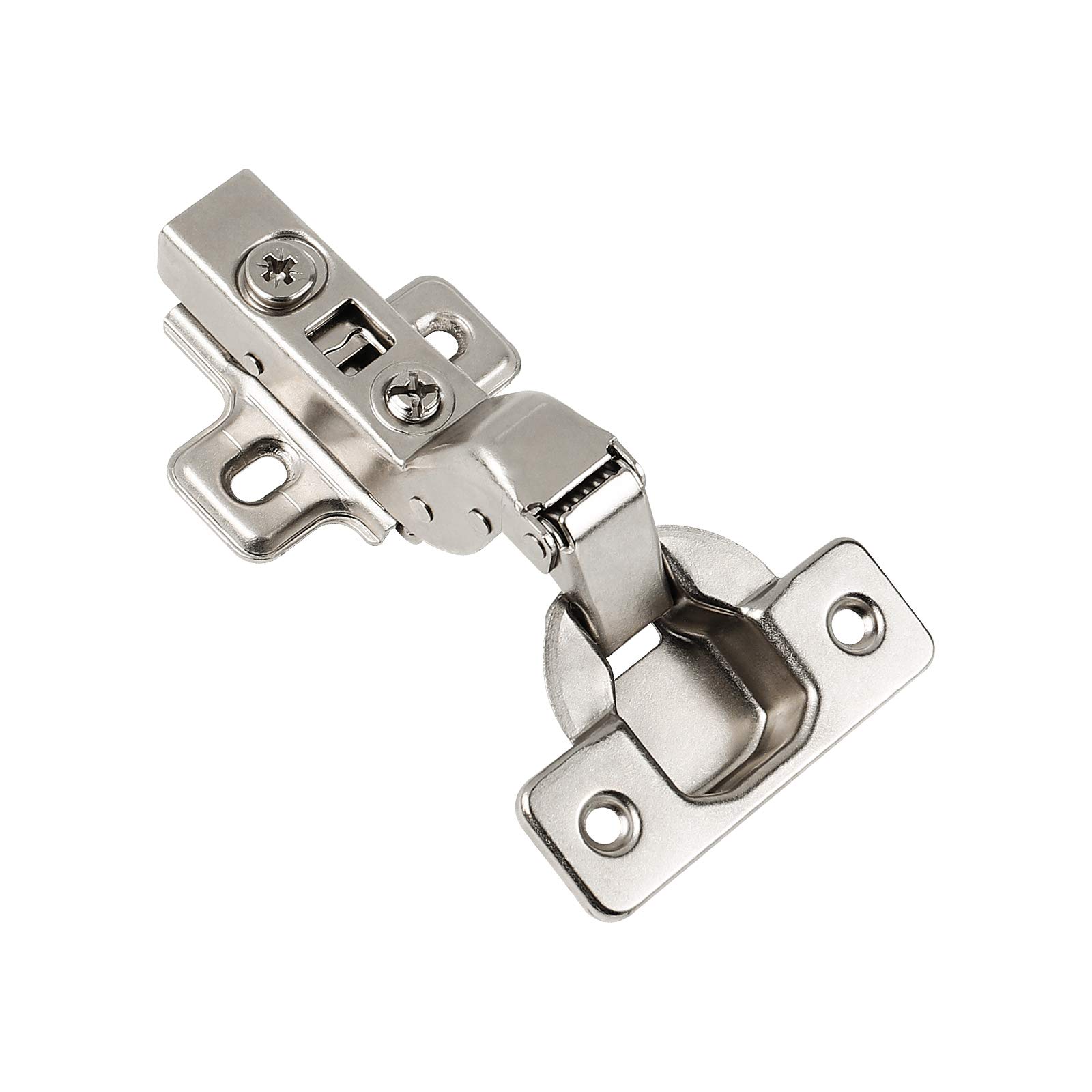 PinLin 20 Pack 105 Degree Soft Close Kitchen Cabinet Hinge 35mm Plate Inset Cupboard Door Hinges, Screws Included