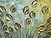 Asdam Art - Gold Daisy Oil Paintings on Canvas Budding Flowers 100% Hand-Painted 3D Abstract Art Floral Wall Art Decorations for Living Room Bedroom Dinning(20X40in)