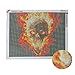 XUBX 5D Diamond Painting Kits for Adults,35x45cm Full Drill Embroidery Kit Arts Craft Paint with Diamond Home Décor Wall Decoration (Black red)
