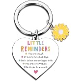 VMHEFAV Little Reminders Keychain Mental Health Gift For Women Birthday | Encouragement Gifts For Women Friendship Inspirational Keychain For Friends Sisters Motivational Positivity Sobriety Gifts