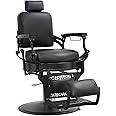 Nazalus Barber Chair Hair Salon Chair,Heavy Duty 700 LBS, for Hair Stylist Barber Beauty Tattoo Massage(Black Square)