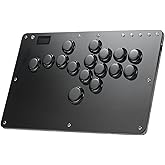 Haute42 Leverless Controller Arcade Stick: Haute42 R16 Black Leverless Controller with Rims,Premium Black Leverless Controller with Crystal Low-Profile Switch for PC/PS4/Switch Game,Support Hot Swap & SOCD