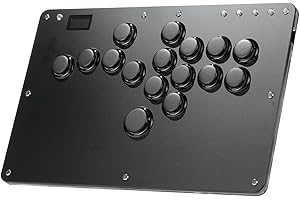 ONEED Haute42 Leverless Controller Arcade Stick: Haute42 R16 Black Leverless Controller with Rims,Premium Black Leverless Controller with Crystal Low-Profile Switch for PC/PS4/Switch Game,Support Hot Swap & SOCD
