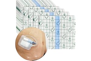 DIABELT 50 Pieces Shower Protector Shields Film Waterproof Dialysis Chest Chemo Port Cover PD Belt Peritoneal Dialysis Central Picc Line Wounds Accessories Peg Tube Supplies Accessories (8 x 8 Inch)