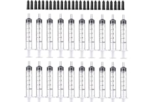 50 Pack 5ml Plastic Syringe with Measurement for Scientific Labs, Feeding Pets, Refilling and Measuring Liquids
