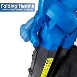 HYUNDAI 3000W Leaf Blower Vacuum Mulcher 45L Bag 12m Cable Blue view 6