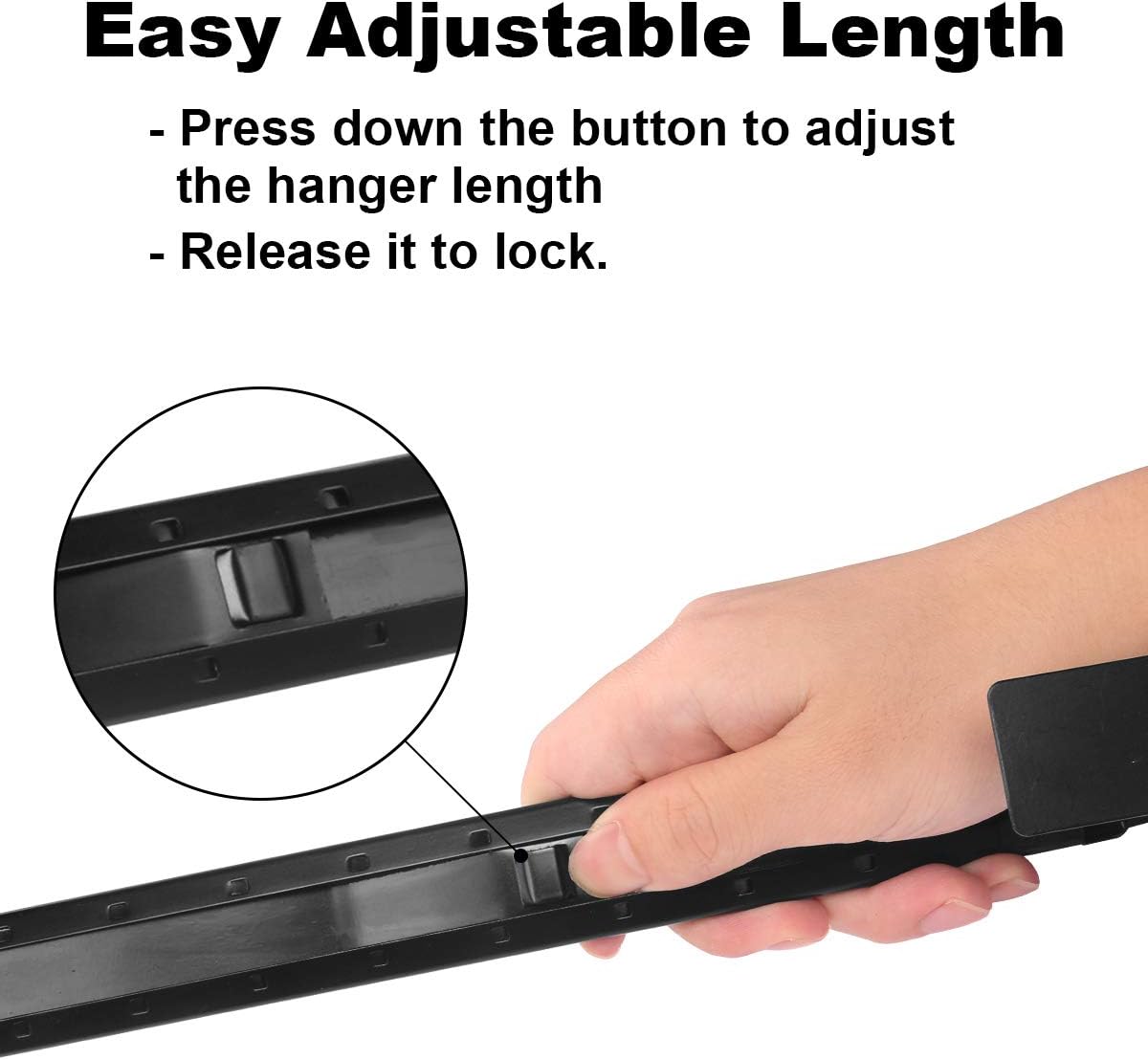 GameXcel Wreath Hanger - Adjustable Wreath Hanger for Front Door from 15-25 Inch - 22 lbs Larger Door Hanger Christmas Wreaths Decorations Hook - Black: Home & Kitchen