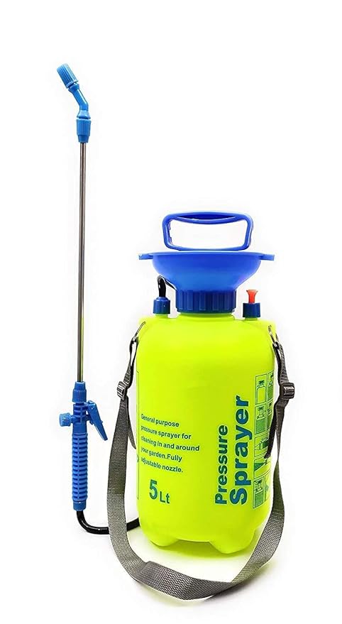 FarmEarth 5 Liter Garden Hand Pressure Agriculture Sprayer Watering Can Pump Sprayer Color May Vary
