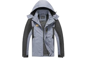 Spmor Men's Outdoor Sports Hooded Windproof Jacket Waterproof Rain Coat
