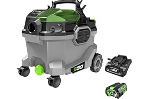 EGO WDV0904 POWER+ 9 Gallon Wet/Dry Vacuum with 5.0Ah Battery and 320W charger