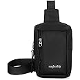 nugbuddy Smell Proof Bag, Crossbody Stash Container, Discreet Herb Storage Accessory, Carbon Lined Mini Sling Bag, Small Travel Pouch, Minimalist Essentials, Weatherproof Material, Black Backpack