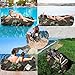 Inflatable Lounger by Legit Camping with Carrying Bag & Pockets for Indoors/Outdoors - Inflatable Couch & Air Chair with Headrest & Securing Stake For Camping Beach or Pool (Camouflage)