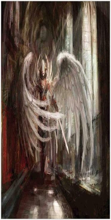 Amazon Com 3d Decorative Film Privacy Window Film No Glue Fantasy Decor Cyborg Angel Girl Warrior With Sword In Gothic Ancient Historical Architecture Decorative Brown White For Home Office Home Kitchen