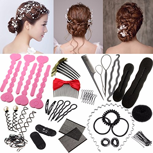 image for Y.F.M LuckyFine 19 Pcs Hair Styling Accessories Kit Set, Hair Design S