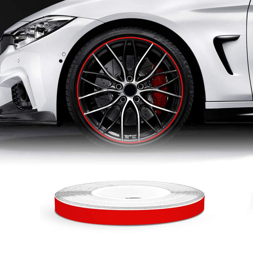 Quattroerre Refractive Wheel Trim for Car Wheels, Red