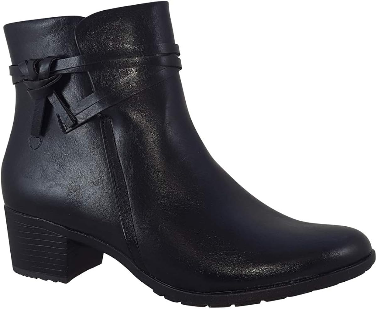 Heavenly Feet Annie Ladies Ankle Boots Black Amazon.co.uk Shoes & Bags