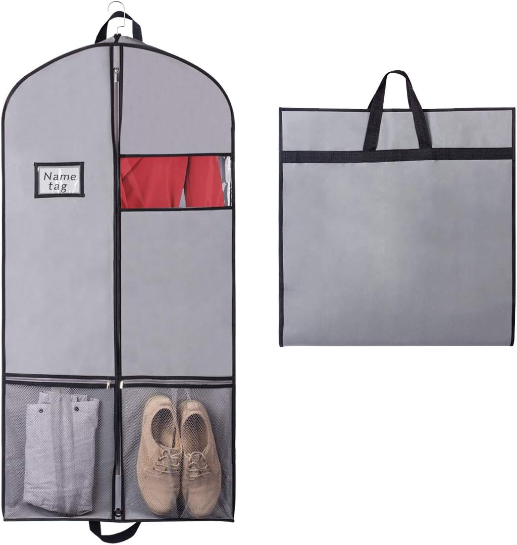 Syeeiex Jackets Carrier Bags for Travel with Clear Window Mesh Pockets