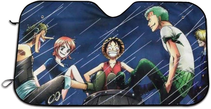 Amazon ワンピース 車用サンシェード カーフロントカバー 車用品 車用遮光カーテン 折りたたみ 軽量 耐久性 汎用 簡単着脱 サンシェード 車 バイク