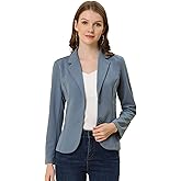 Allegra K Women's Work Office Blazer Stretch Lapel Collar Long Sleeve Jacket Suit Blazer