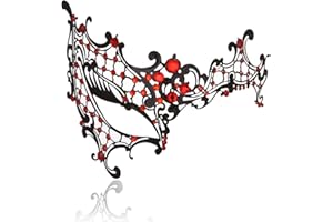 MYMENU Masquerade Mask for Women Shiny Rhinestone Metal Mask Venetian Mask for Party Prom Ball