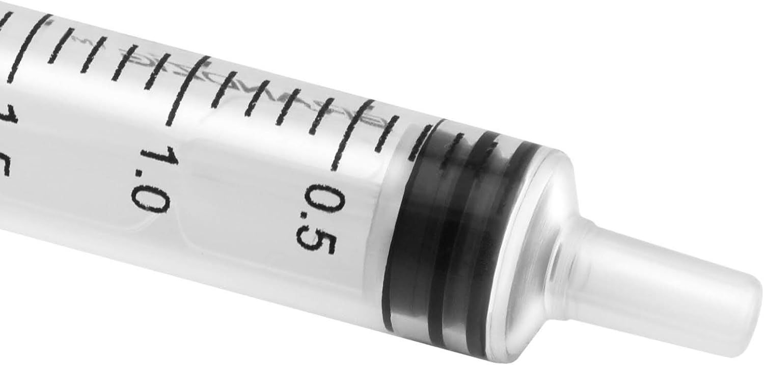3ml Syringe - 100 Pack – Luer Slip Tip, No Needle, Individually Blister Packed - Medicine Administration for Infants, Toddlers and Small Pets: Health & Personal Care