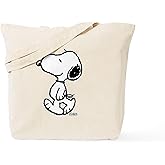 CafePress Peanuts Snoopy Reusable Natural Beige Canvas Shopping Bag