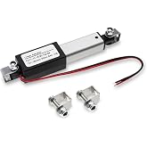 NORJIN 12V Mini Electric Linear Actuator 1.2 inch Stroke, Speed 0.6inch/s, 60N/14lb, Waterproof Linear Motion Actuator w/Mounting Brackets for Cabinet, Window Opener, Robot Projects