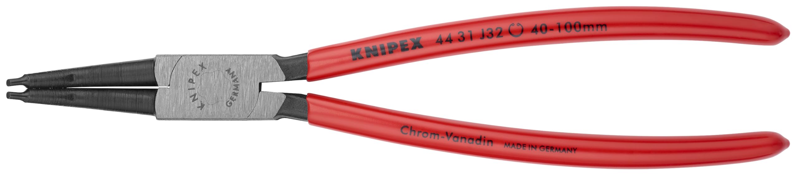KNIPEX Tools - Circlip Pliers, Internal, 45 Degree Angled, Forged Tip, 1 37/64"-3 15/16" Bore Dia. (4431J32)