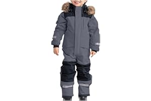 VBTAPA Snow Suit For Kids One Piece Snowsuit Boys Windproof Waterproof Winter Outdoor Overalls Snowboarding Girls Ski Suits