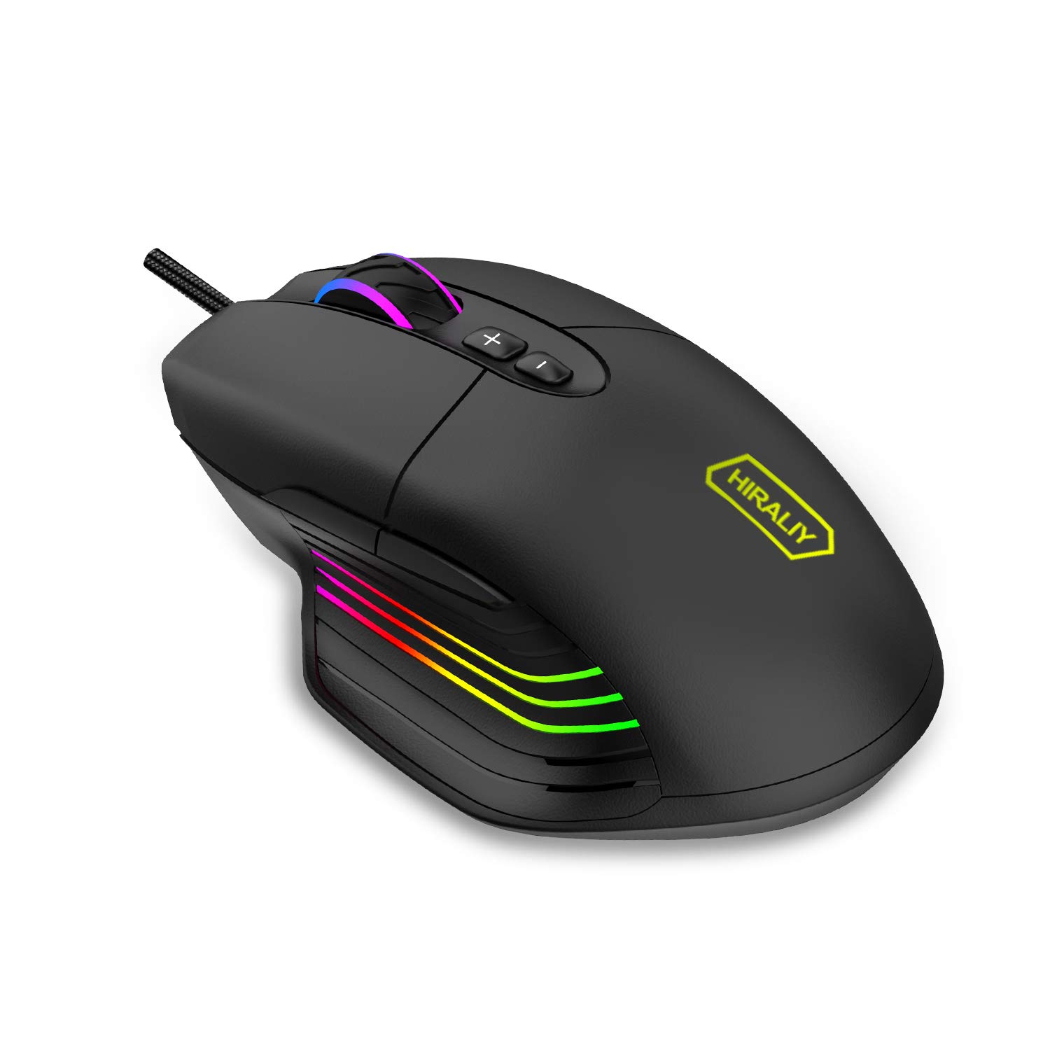 HIRALIY F300 Gaming Mouse Wired 10,000 DPI Adjustable 7 Programmable