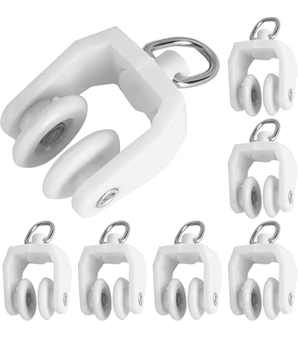 20-Piece Ceiling Curtain Track Rollers - Silent Sliding Gliders For Straight Or Bendable Rails