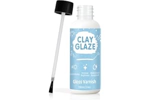 Aarovibe 100ml Air Dry Clay Glaze,Clay Varnish Used to Prevent Clay Cracking, Scratches, and Wear, Improve Clay Gloss, for Ce