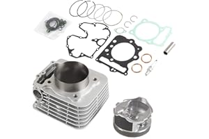 RANSOTO 89mm 440CC Big Bore Cylinder Piston Gasket Top End Rebuild Kit Compatible with 1999-2014 TRX400X TRX400EX Sportrax XR400R Replace 12100-KCY-670 12100-HN1-A70