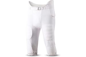 WEARCOG Deluxe Youth Integrated Football Pants | 7 Padded Double Knit Practice Football Pants with Built-in Pads